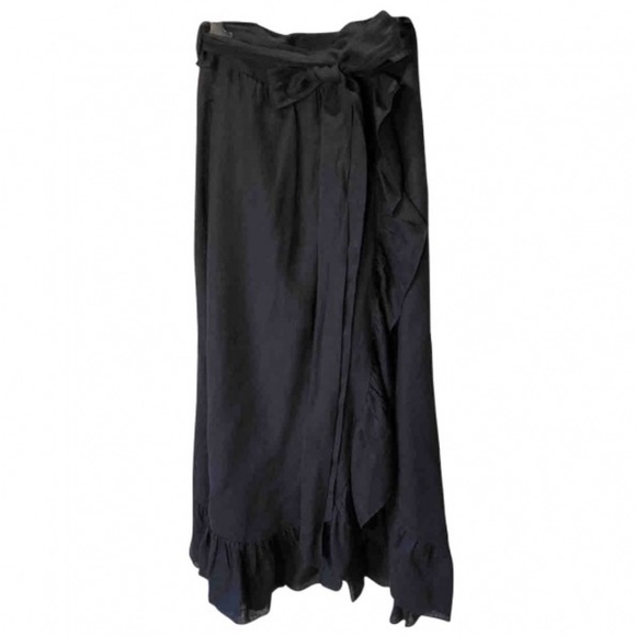 Isabel Marant Dresses & Skirts - ISABEL MARANT • Isabel Marant Etoile Black Linen Tempster Wrap Skirt